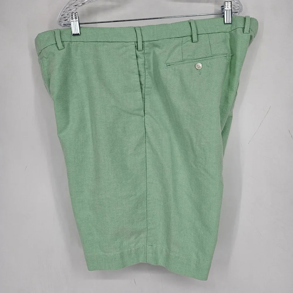 Vintage Polo Ralph Lauren Shorts Mens 42T Chino Classic Green Flat Front Oxford